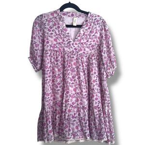 Little Spell and The Gypsy Girls Spring Purple Pink Garden Mossy Boho Dress 3-4Y